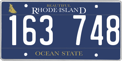 RI license plate 163748