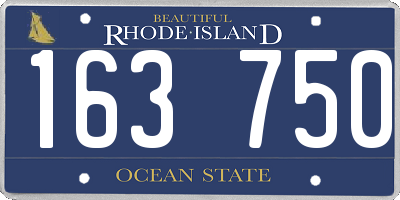 RI license plate 163750