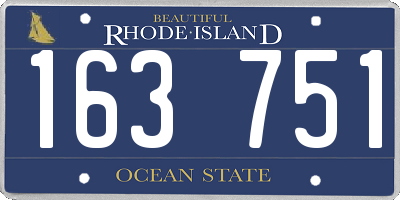 RI license plate 163751