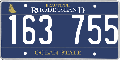 RI license plate 163755