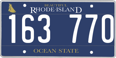 RI license plate 163770
