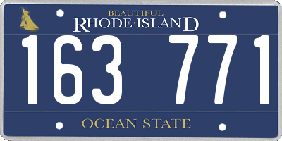 RI license plate 163771