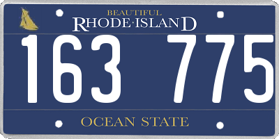 RI license plate 163775