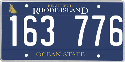 RI license plate 163776