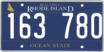 RI license plate 163780