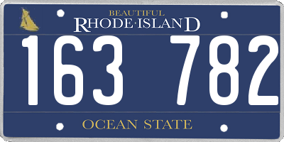 RI license plate 163782