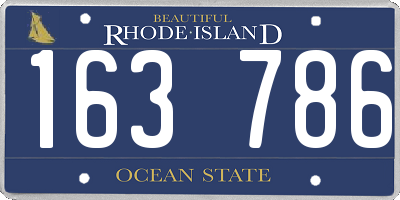 RI license plate 163786