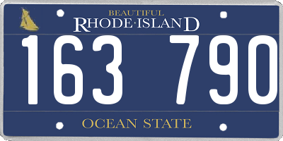 RI license plate 163790