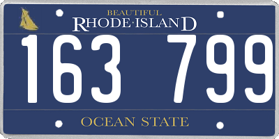 RI license plate 163799