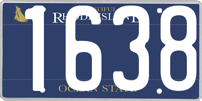 RI license plate 1638