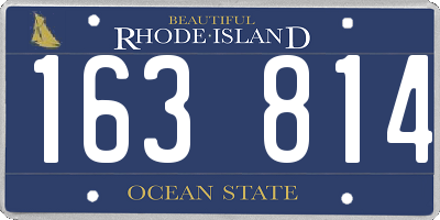 RI license plate 163814