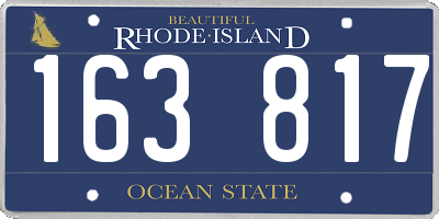 RI license plate 163817