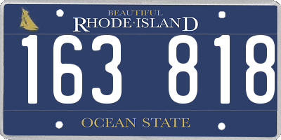 RI license plate 163818