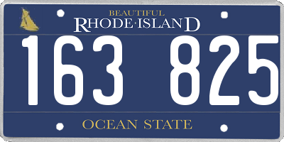 RI license plate 163825