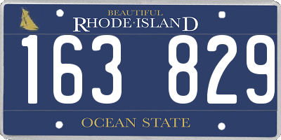 RI license plate 163829