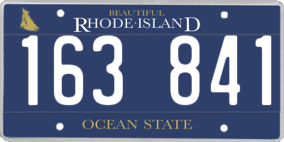 RI license plate 163841