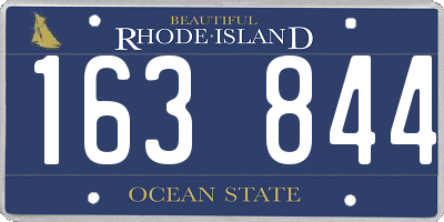RI license plate 163844