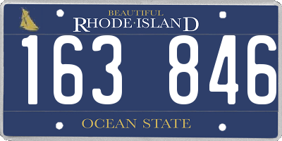 RI license plate 163846