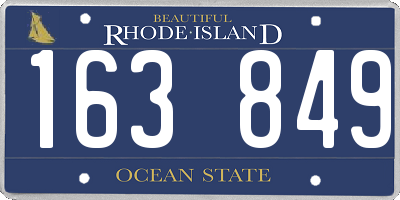 RI license plate 163849