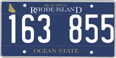 RI license plate 163855