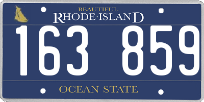 RI license plate 163859