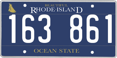 RI license plate 163861