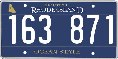 RI license plate 163871