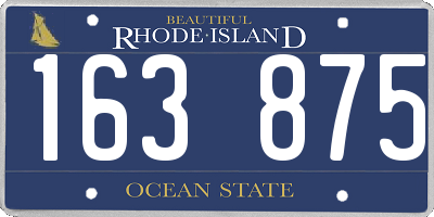 RI license plate 163875