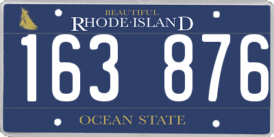 RI license plate 163876