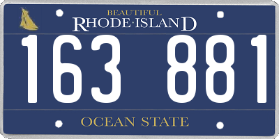 RI license plate 163881