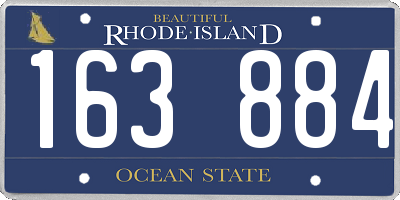 RI license plate 163884
