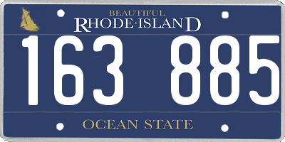 RI license plate 163885
