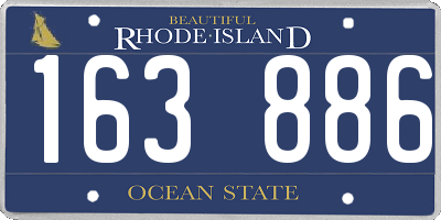 RI license plate 163886