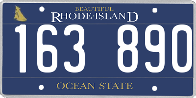 RI license plate 163890