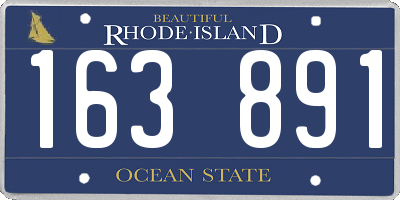 RI license plate 163891