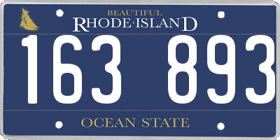 RI license plate 163893
