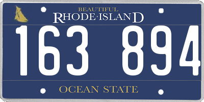 RI license plate 163894