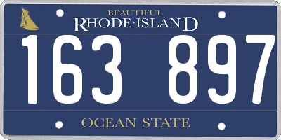 RI license plate 163897