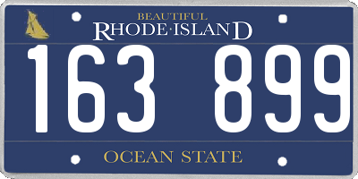 RI license plate 163899