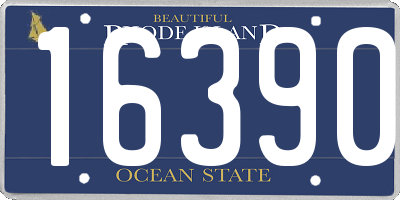 RI license plate 16390