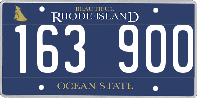 RI license plate 163900