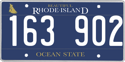 RI license plate 163902