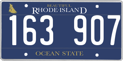 RI license plate 163907