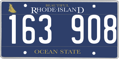 RI license plate 163908