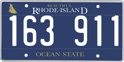 RI license plate 163911