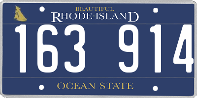 RI license plate 163914