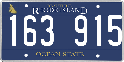 RI license plate 163915