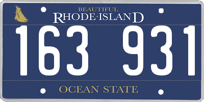 RI license plate 163931