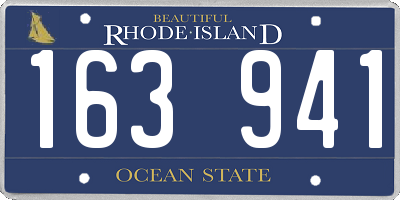 RI license plate 163941