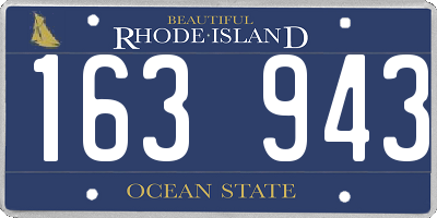 RI license plate 163943